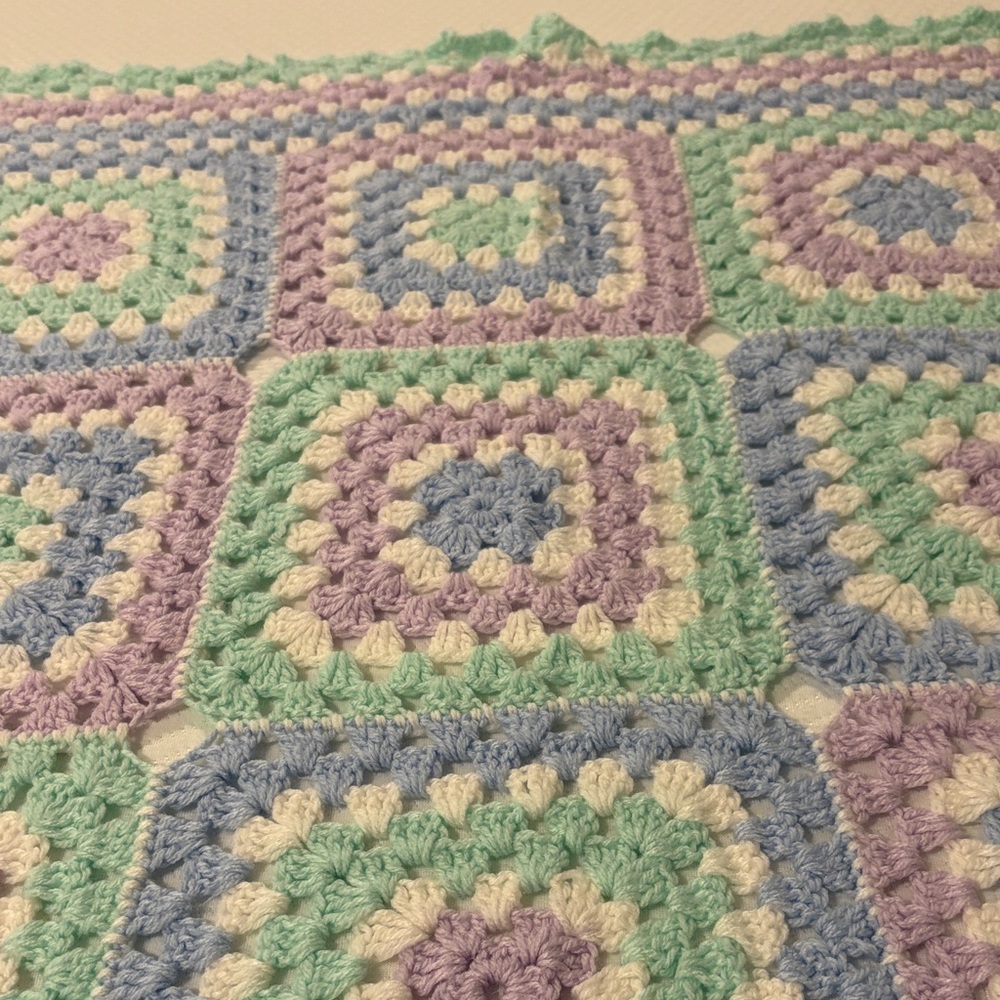 Pastel Crochet  Baby Blanket